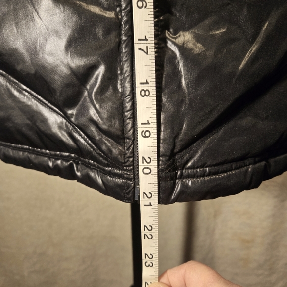 WATER RESISTANT, SHINY, PUFFER, BLACK OLD NAVY VEST - Picture 3 of 14